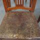 Set of 6 Original Antique Dutch Leather Dining Chairs