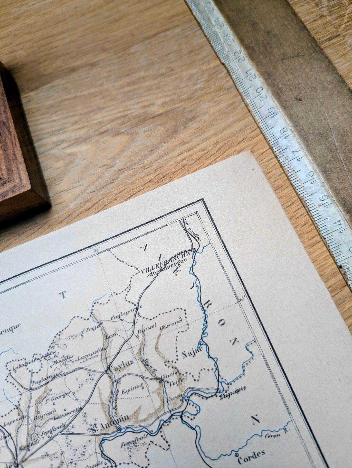 Printed in 1889, Tarn-et-Garonne, old map.