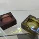 Two vintage glass ashtrays