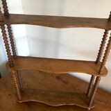 Turned wooden shelf