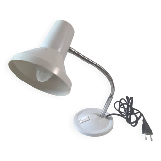 Lampe de bureau vintage en métal gris