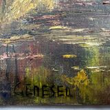 Oil painting on canvas signed