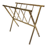Vintage magazine rack 60s 70s Hollywood Regency style faux bamboo