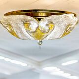 Murano glass effect flush mount light