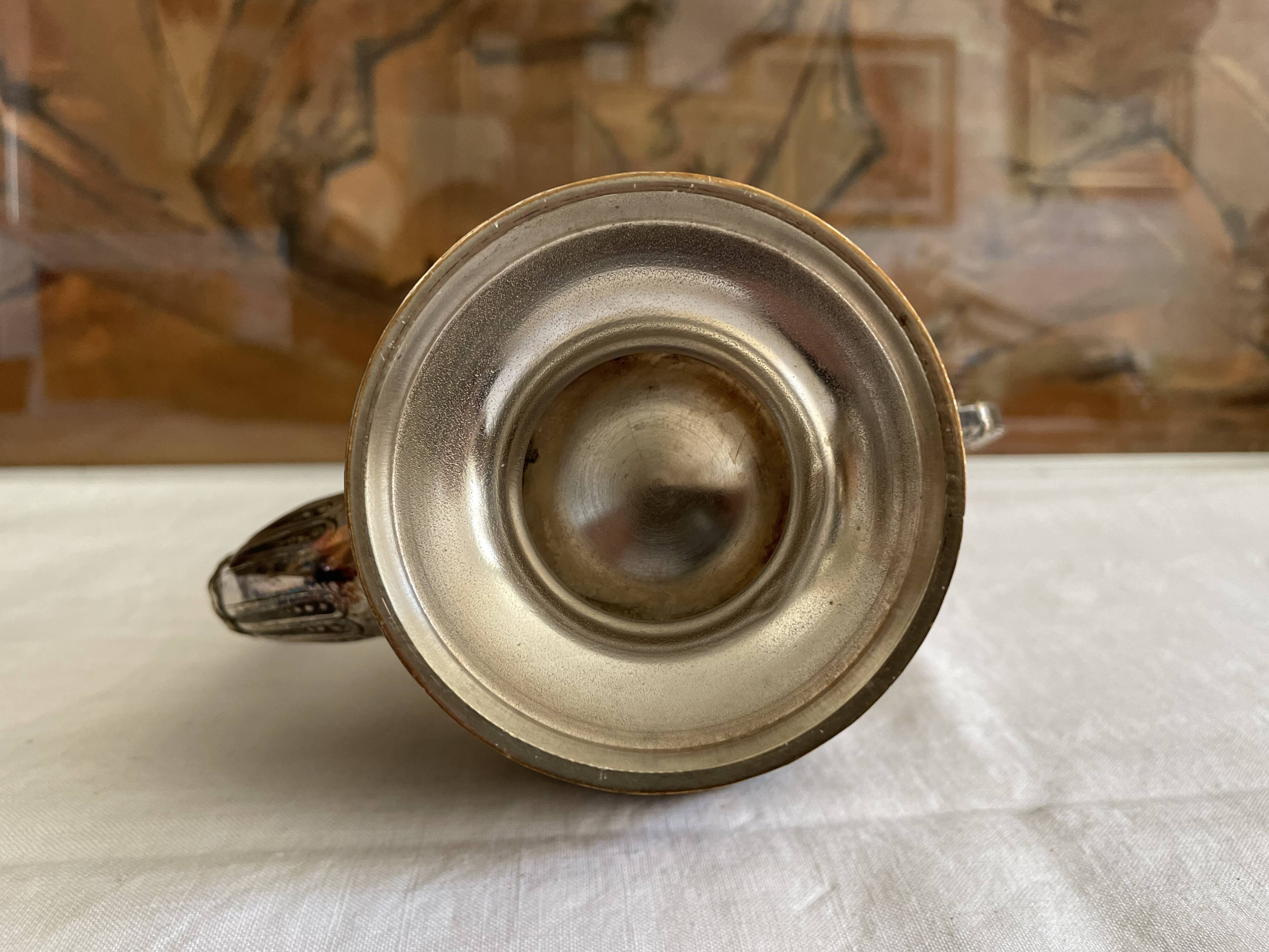 Silver metal coffee maker