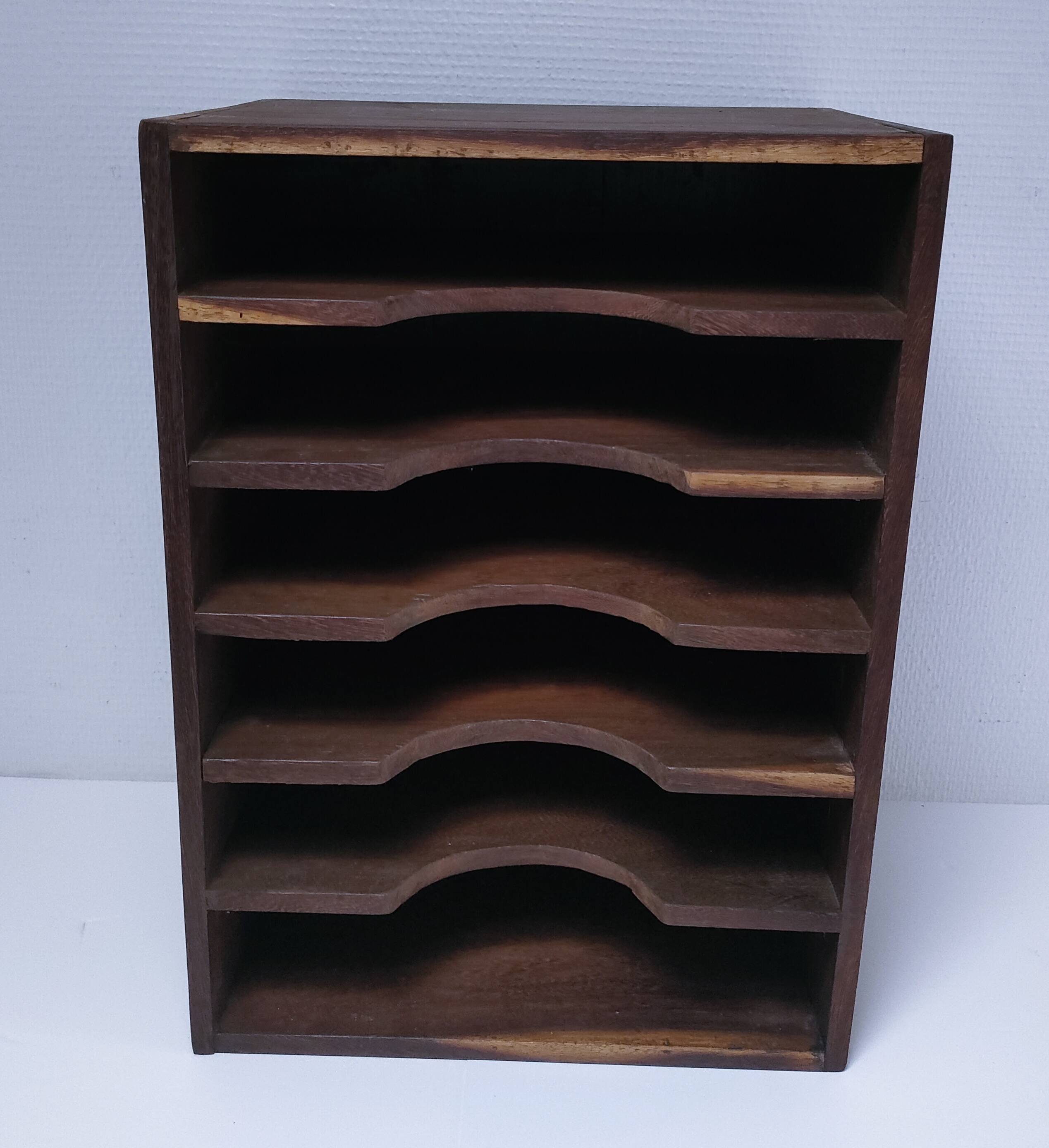 vintage patinated solid wood shelf