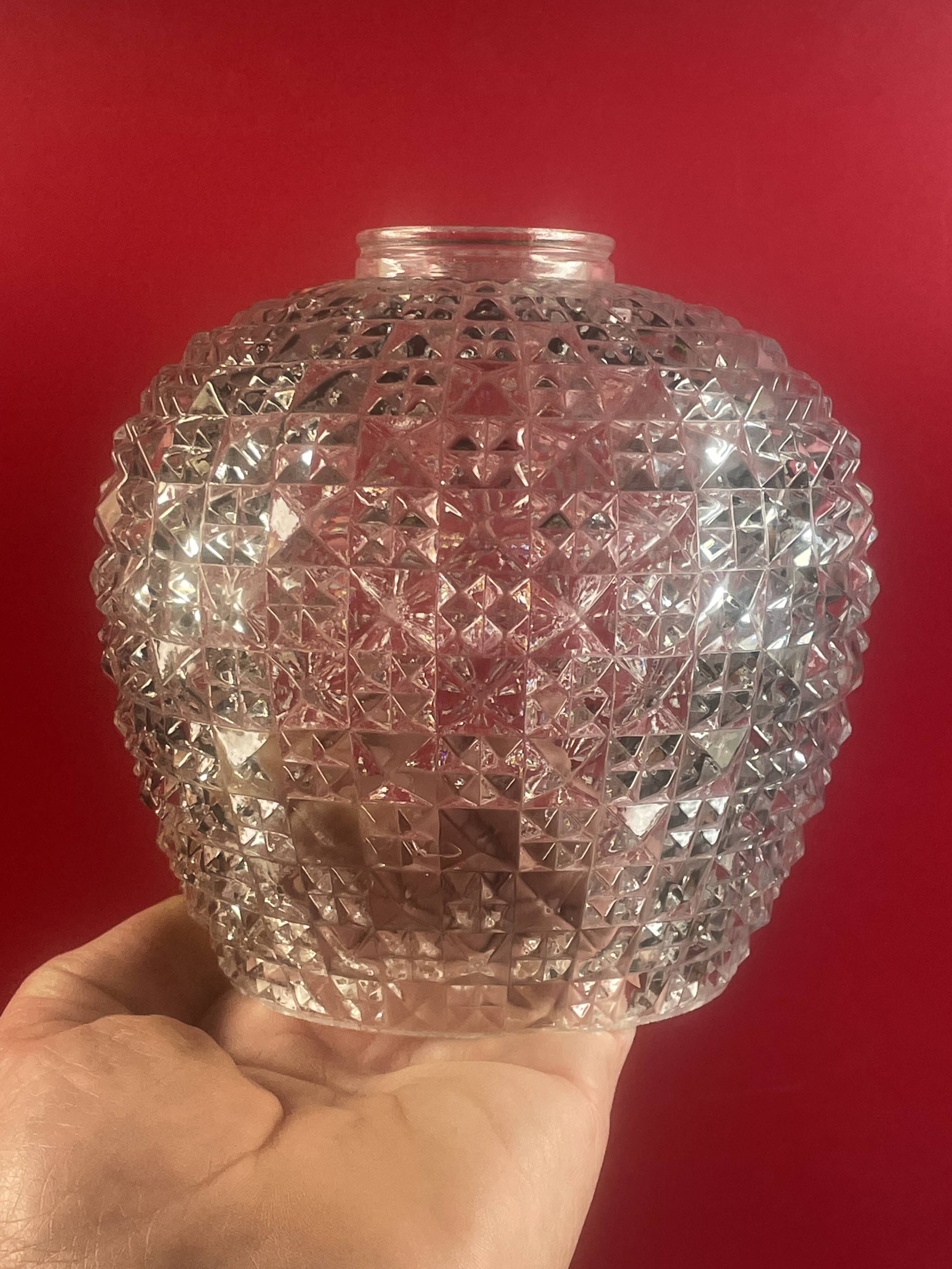 Set of 5 cut glass pendants circa 1960/70