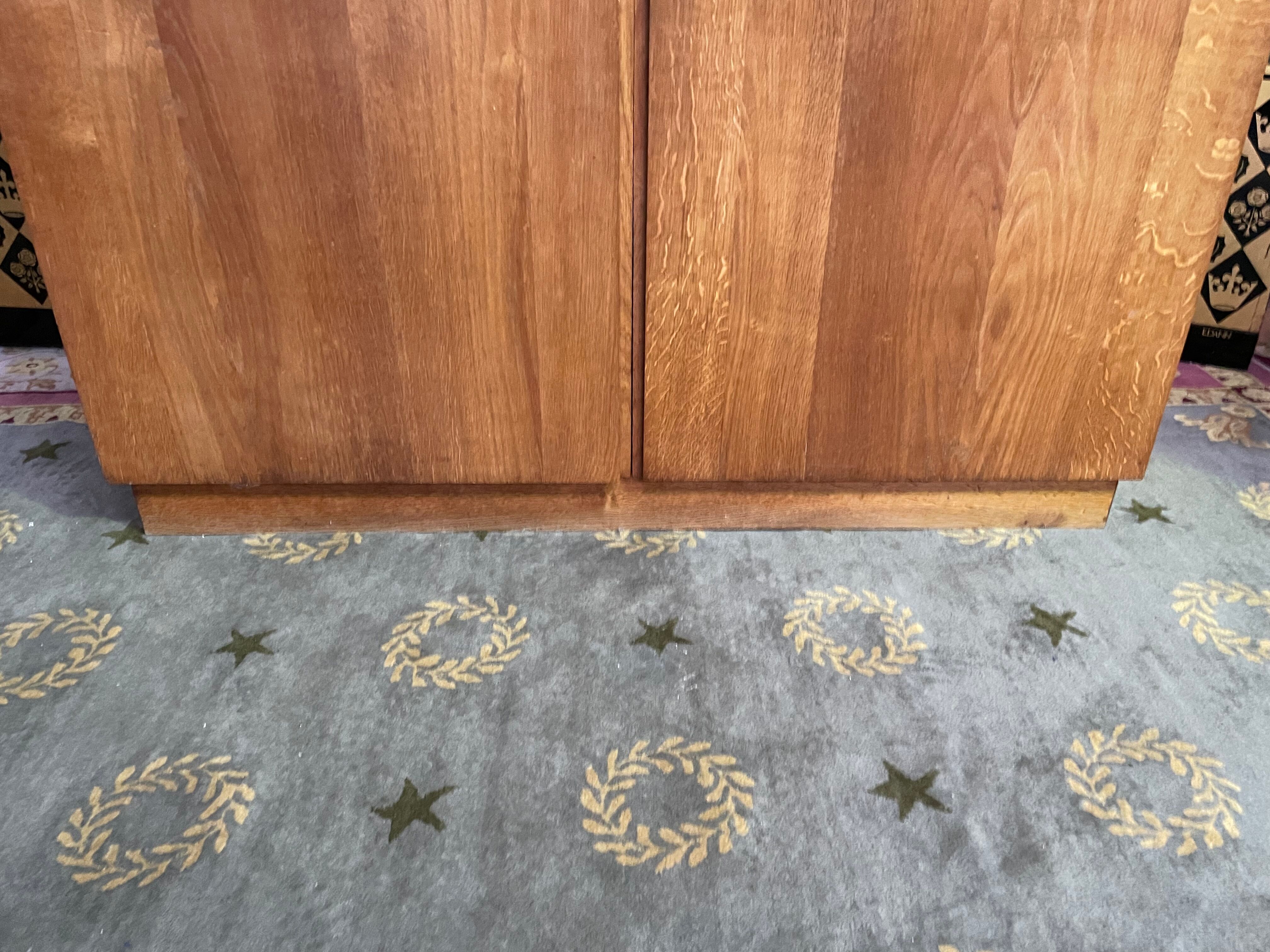 Asymmetrical oak cabinet 1960