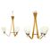 Pair of Czech Mid-Century Wood and Glass Chandeliers by Dřevo Humpolec