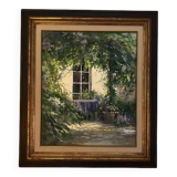 Classic window and nature painting