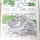 Vintage map of the Netherlands, Belgium, Luxembourg 43x43cm from 1950.