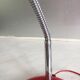 Lampe bauhaus métal laqué rouge&flexible chromé/c1950/design vintage