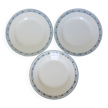 Set of 3 flat plates from Longwy model Florea 210640