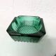 Green glass ashtray