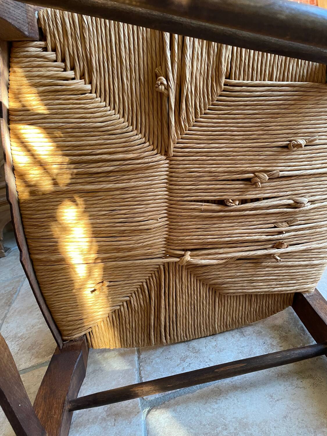 Straw armchair