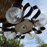 Chrome chandelier Space age 70s