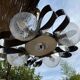 Chrome chandelier Space age 70s