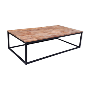 Table basse bois brut