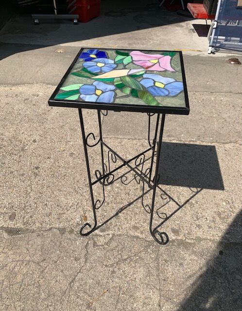 Steel garden table