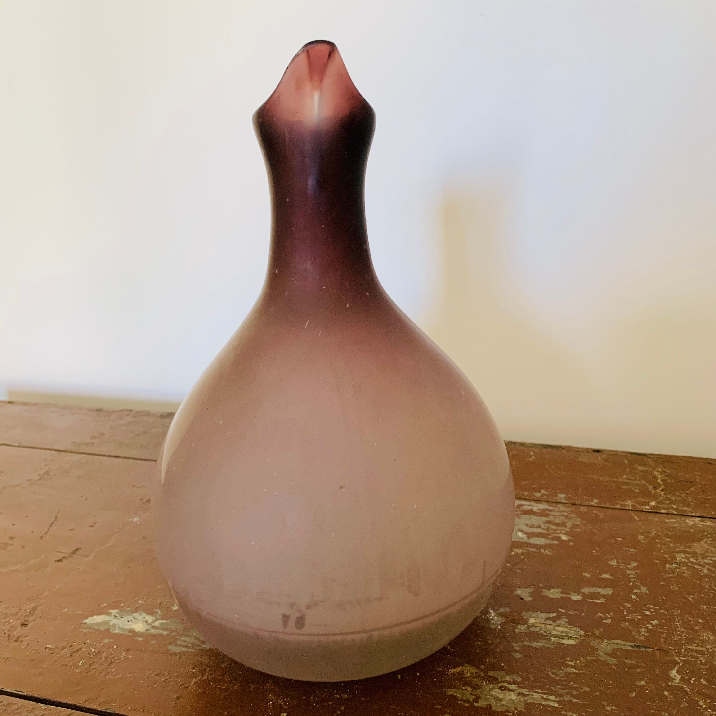 Set of 4 stemmed glasses and 1 glass paste carafe