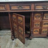 1930s Barber Cabinet | Double Salon Unit with Marble & Mirror