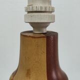 Turned wooden lamp and vintage wood inlay