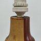 Lampe en bois tourné et incrustation de bois vintage