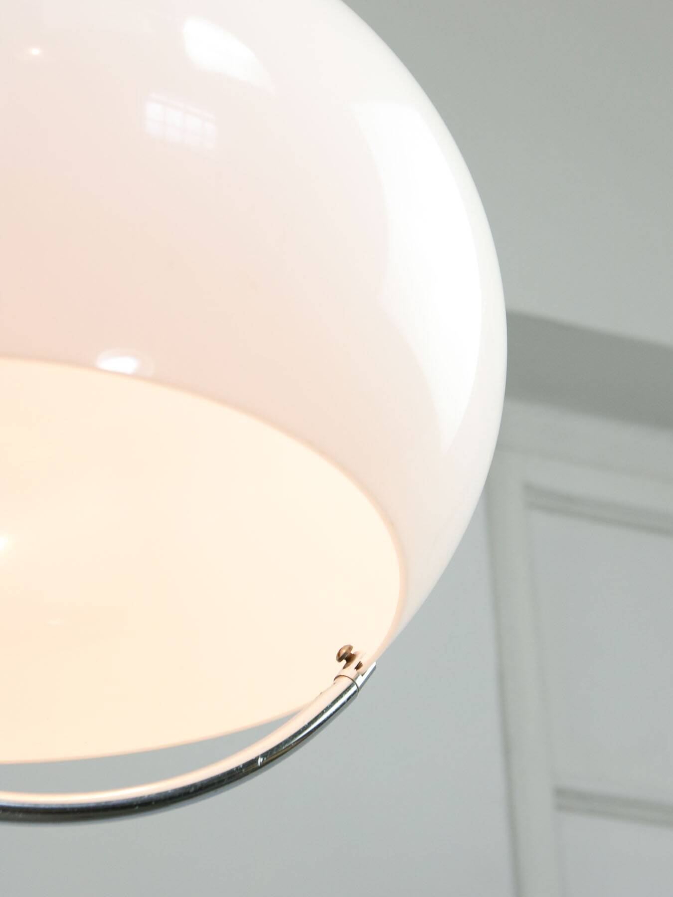 White Space Age Jolly Pendant Lamp from Guzzini, 60s