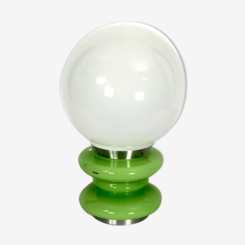 Stilux Milano, large green murano glass table lamp from 60s