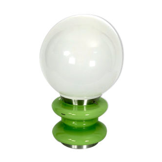 Stilux Milano, large green murano glass table lamp from 60s
