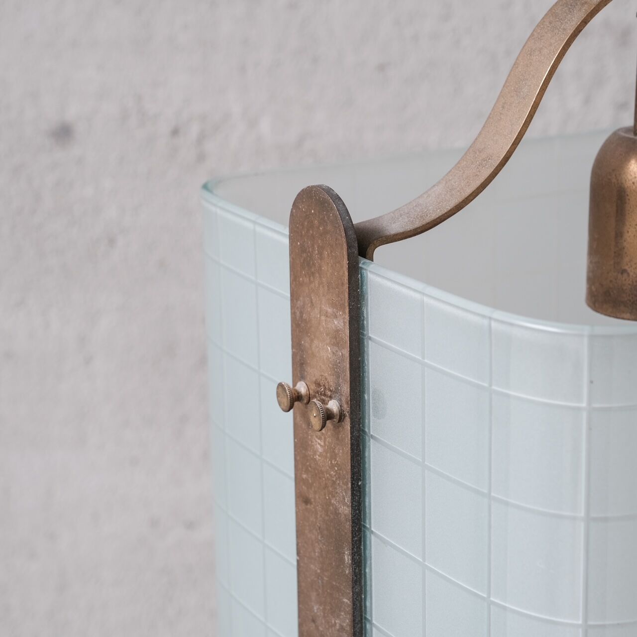 Suspension italienne en laiton et verre