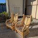 Pair of rattan armchairs