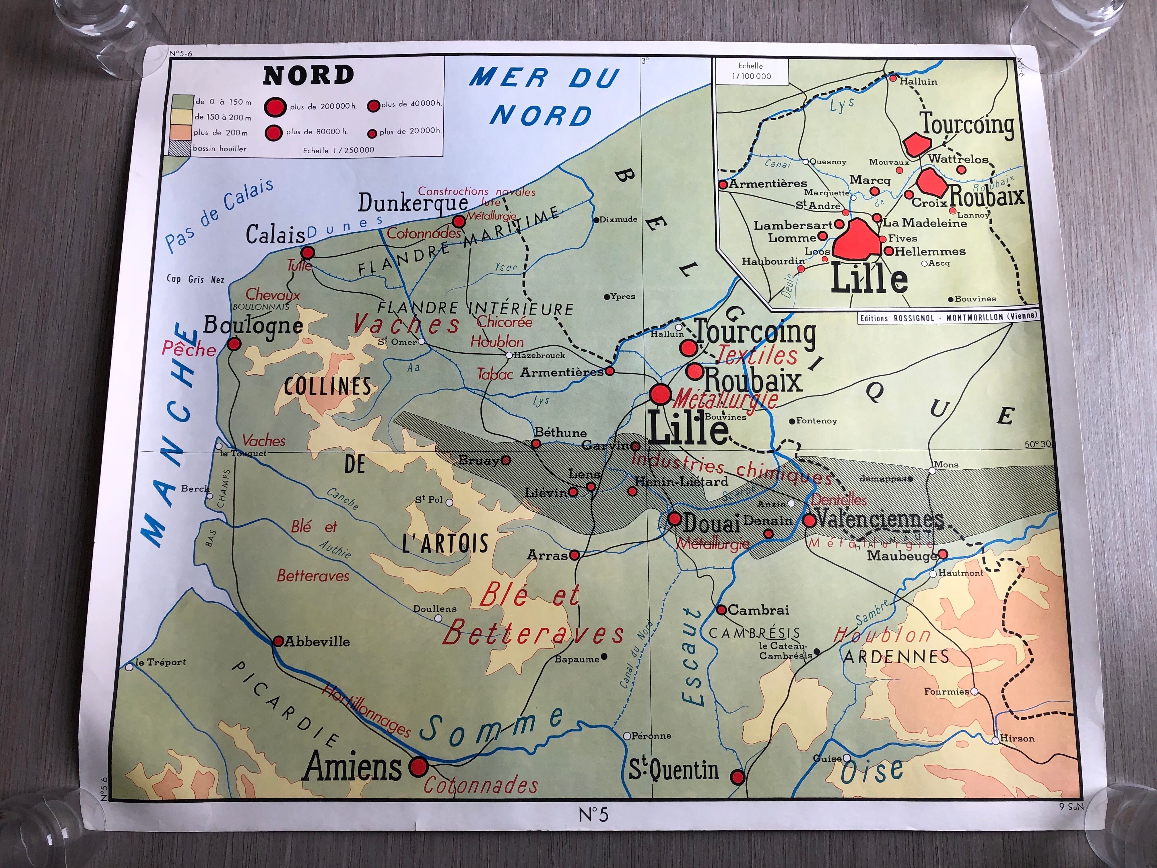 North/East school map poster