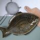 Vintage olive green fish Slurry
