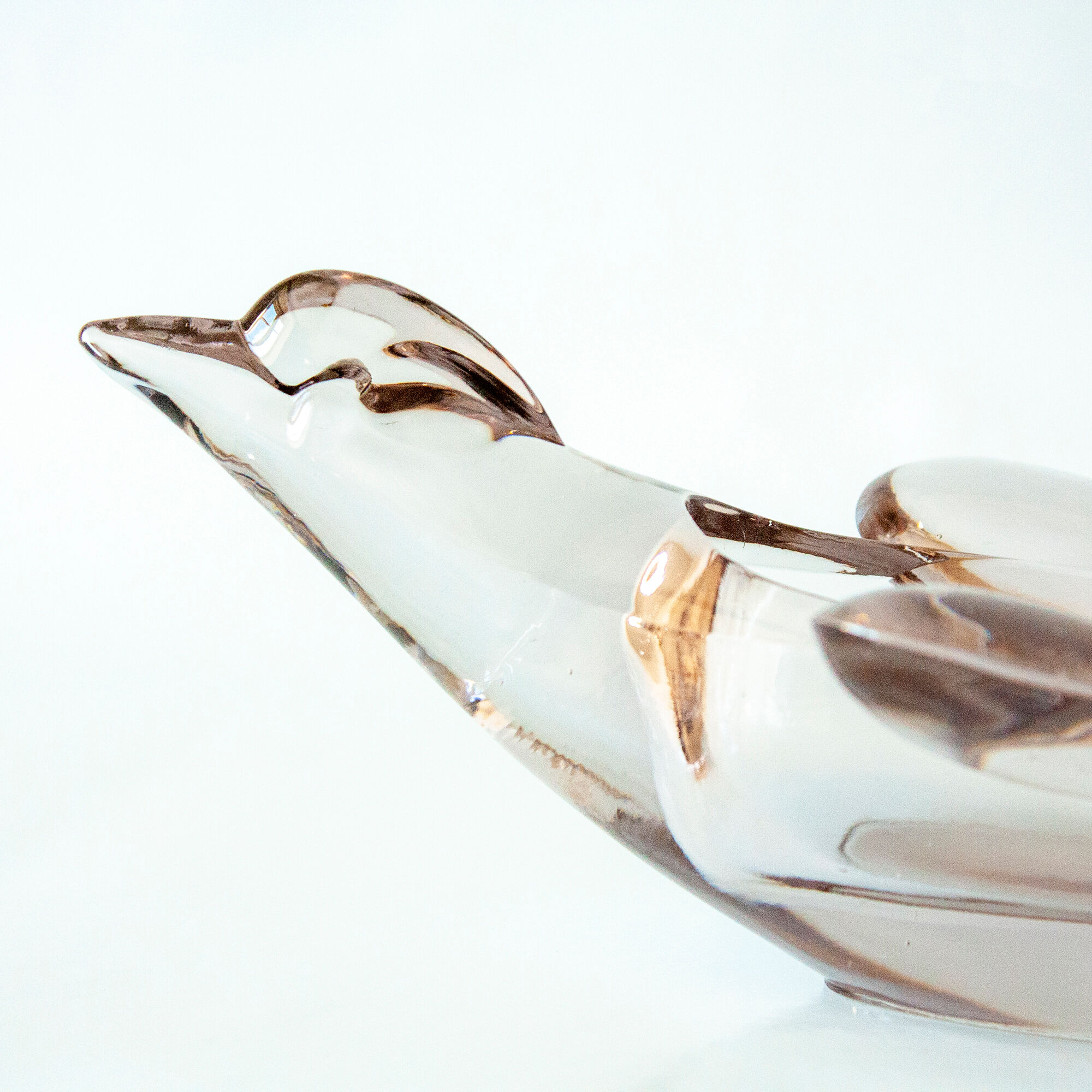 French vintage art glass bird dish bowl art vannes crystal clear glass mid century vintage mcm sculp