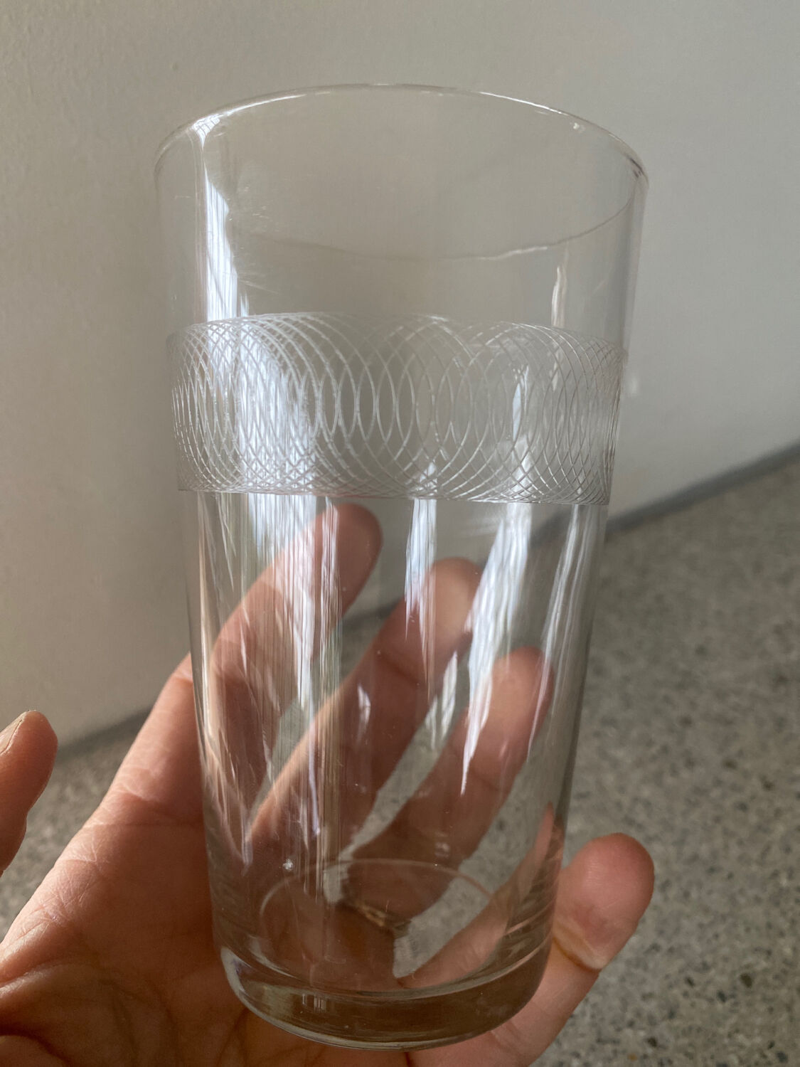 Lot de 6verres anciens à limonade art déco