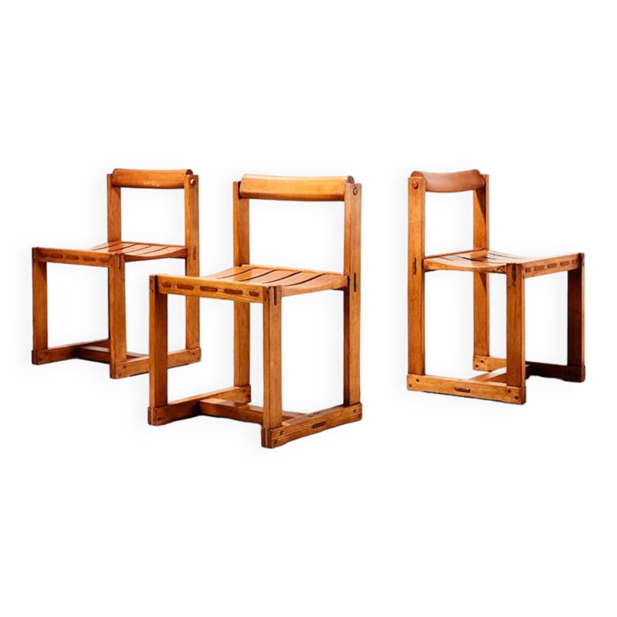Edvin Helseth (attrib.) Set of 3 Dining Chairs in Pine Norway 1960s
