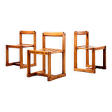 Edvin Helseth (attrib.) Set of 3 Dining Chairs in Pine Norway 1960s