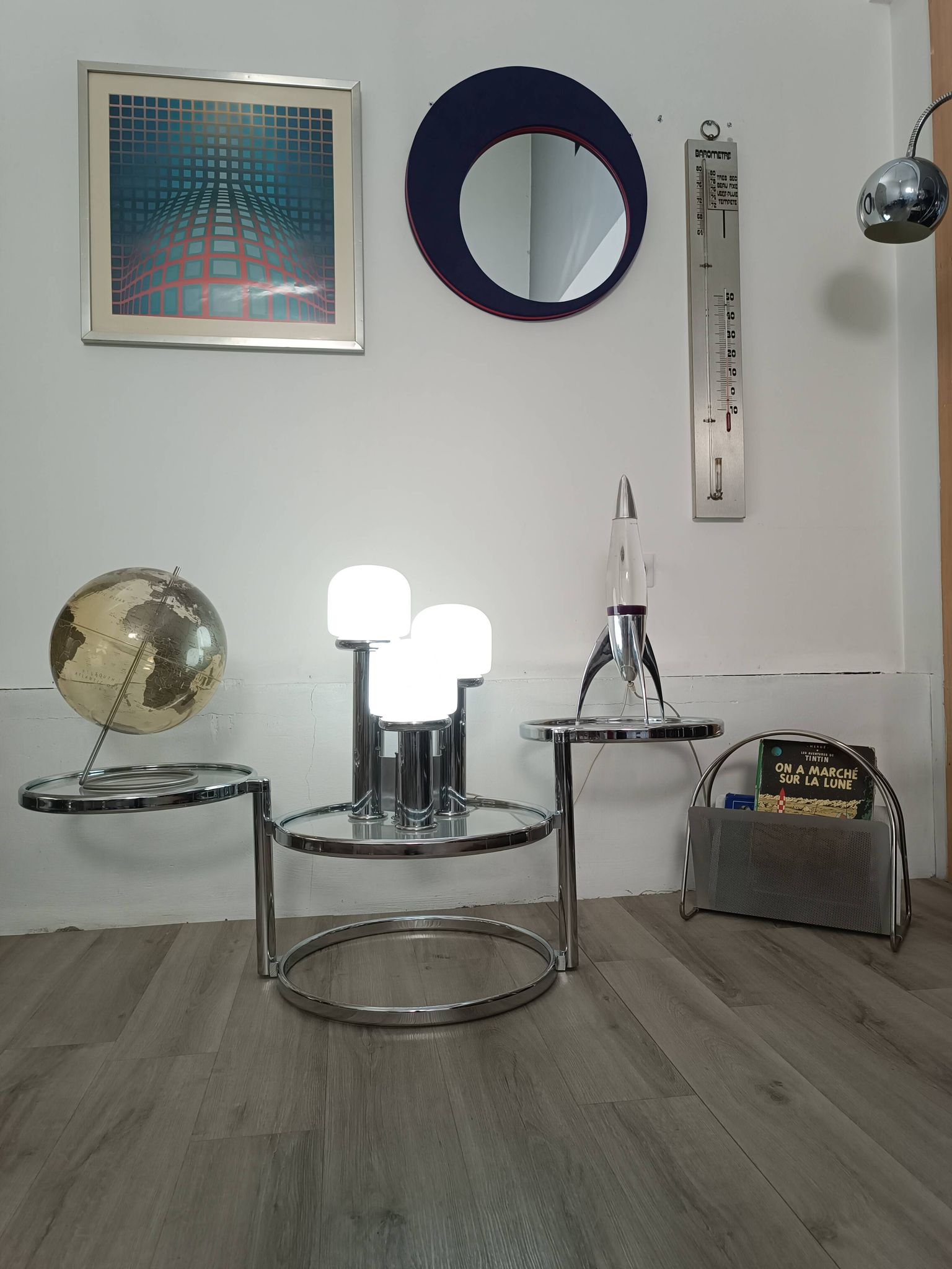 Lampe Space Age Verre De Murano 1970s