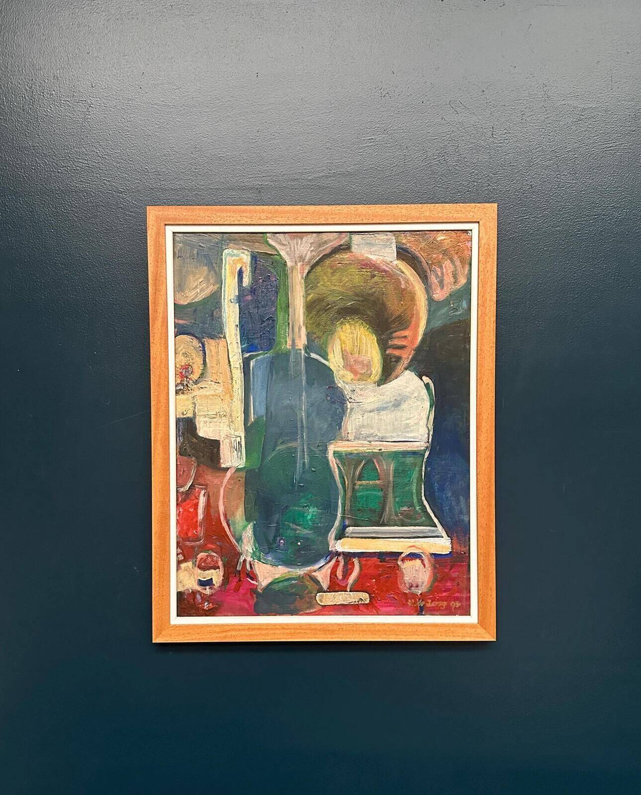 Original Oil on Canvas – “Abstract Composition” by Hendrik De Jong – Dated