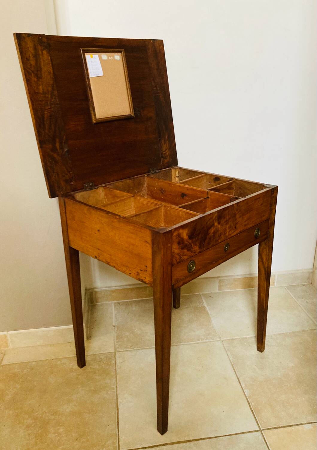 19th century walnut pegged currency exchange office