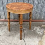 Baumann style vintage beech wood stool