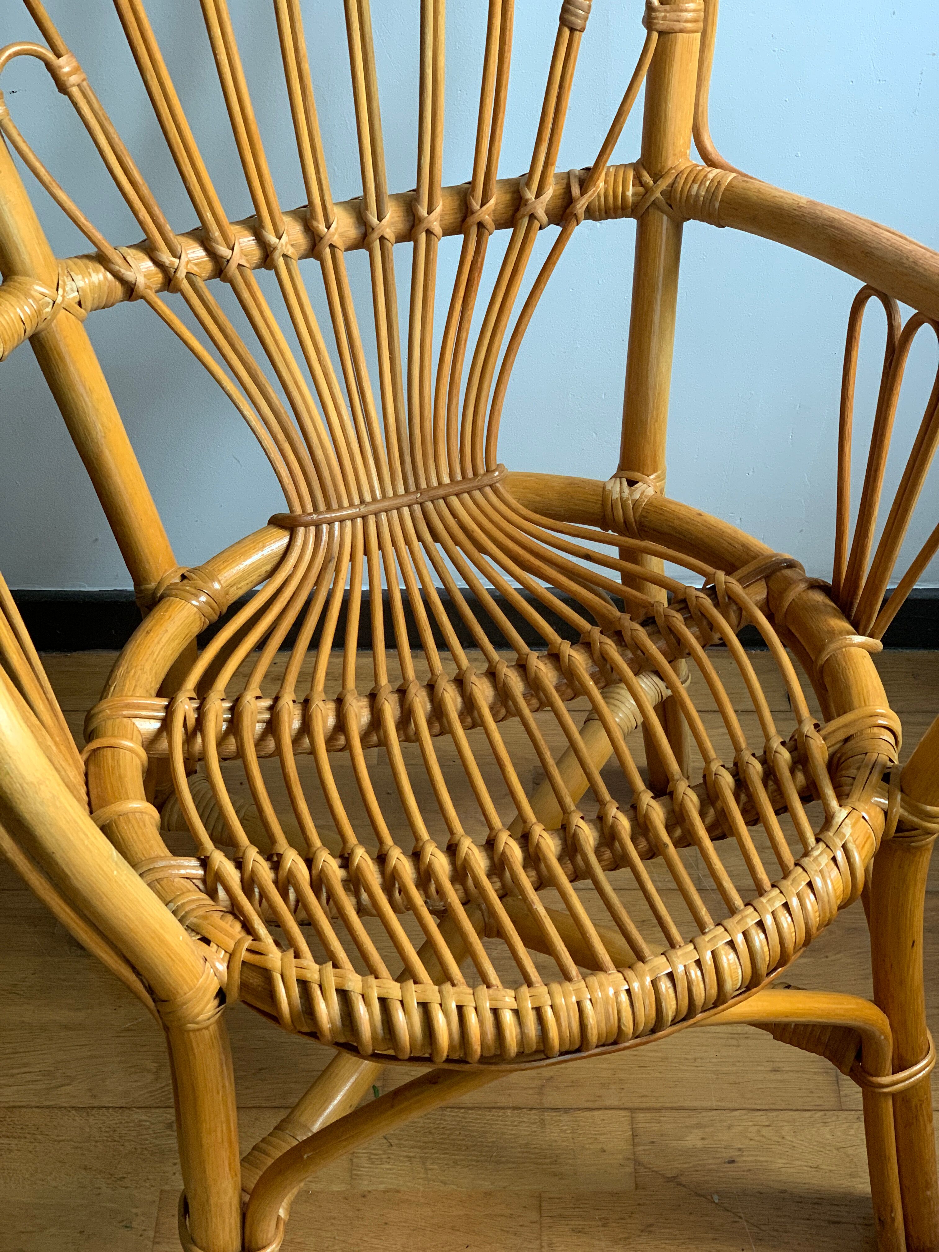 Rattan armchair