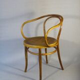 Le Corbusier b9 blond armchair, by Kohn, wooden seat 1915