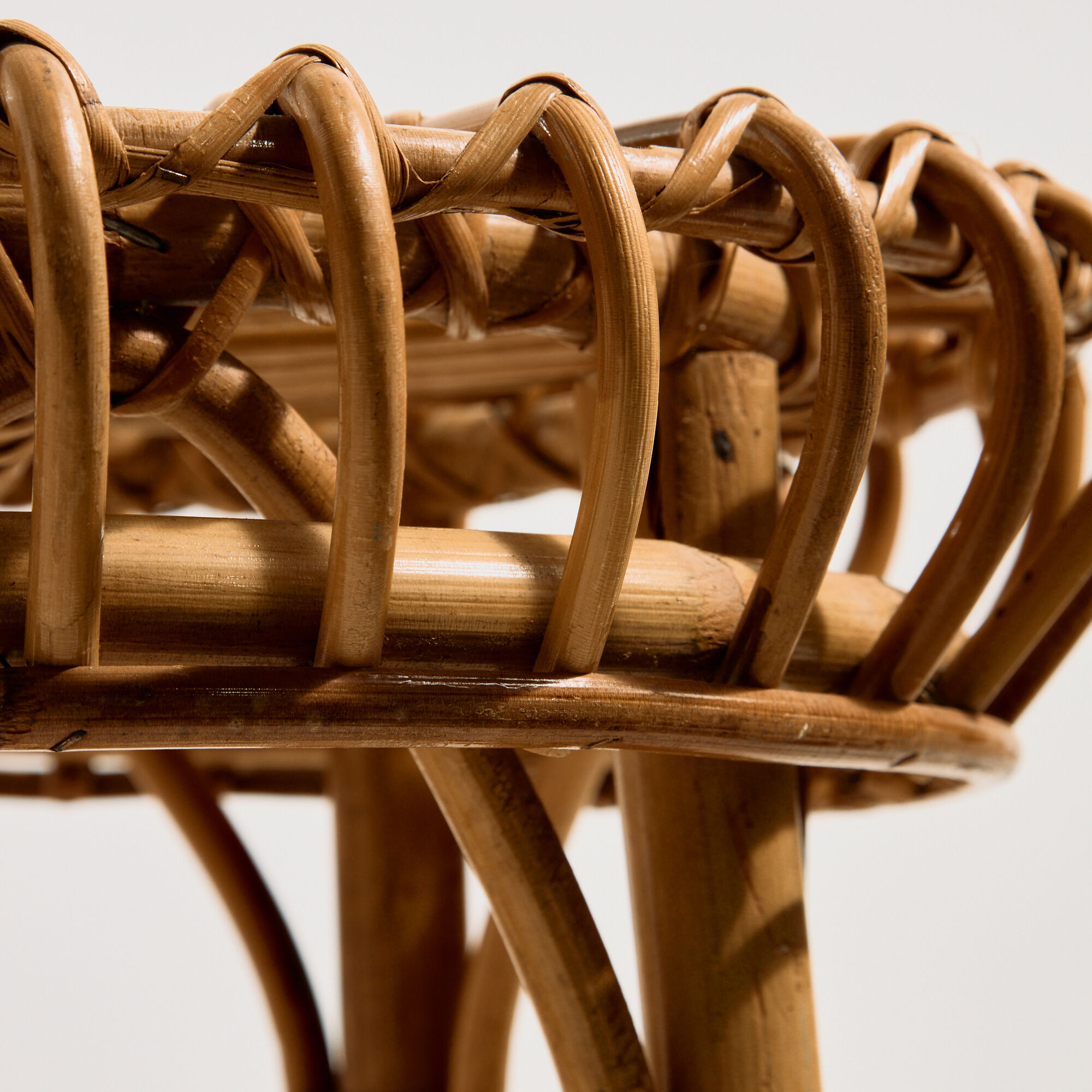 Tabouret en bambou par Franco Albini pour Bonacina