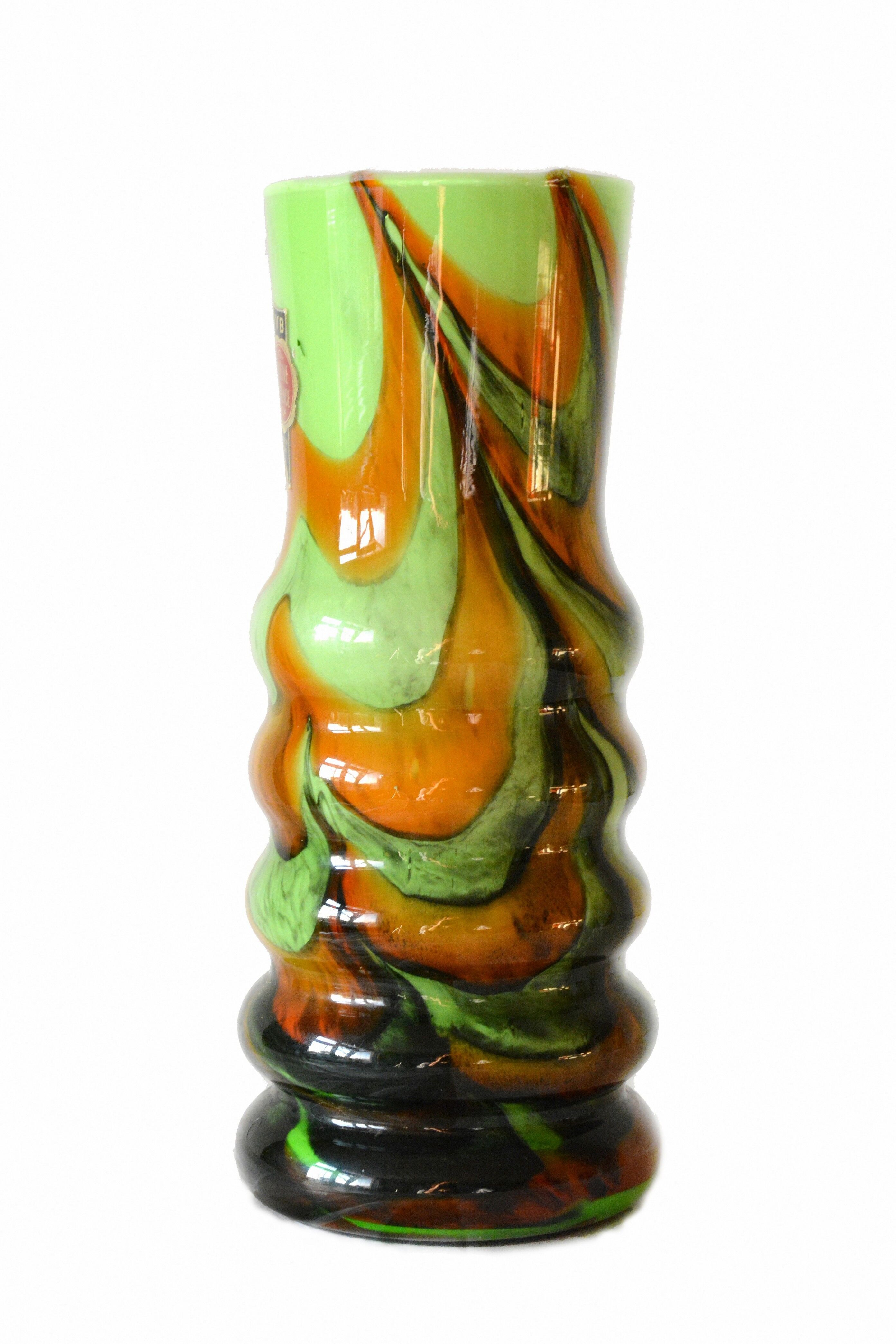 Opaline Florence vase by Carlo Moretti 70s, Italy