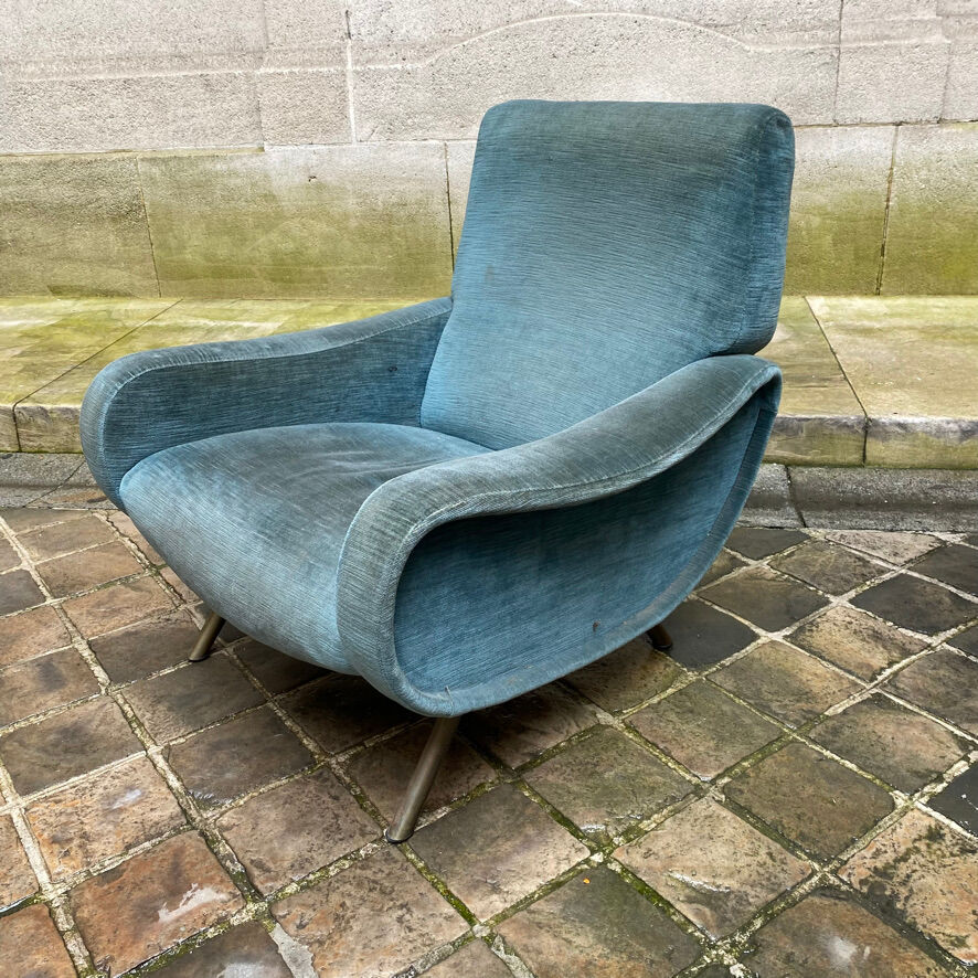 Pair of lady armchairs by Marco Zanuso for Arflex