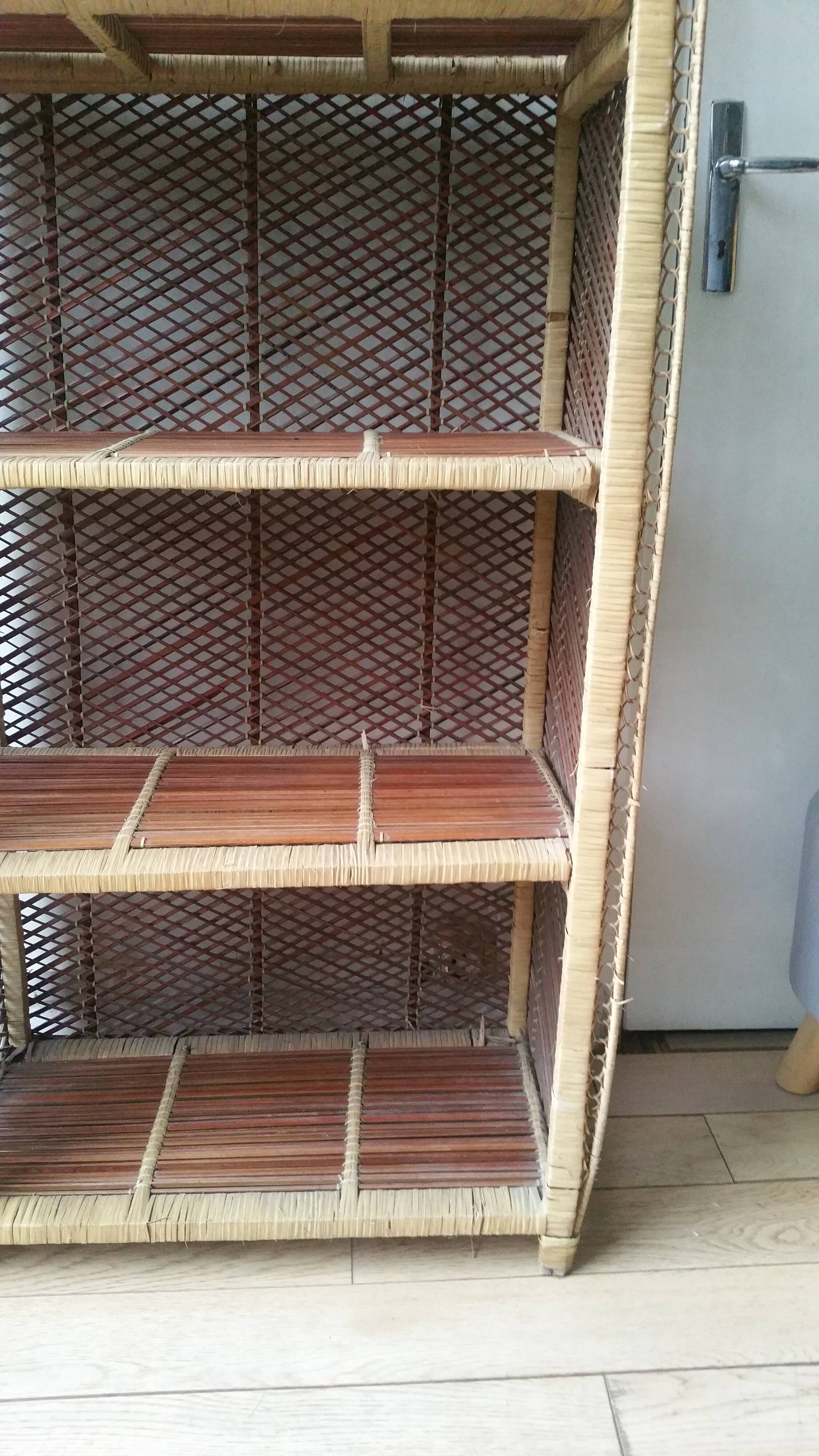 Rattan bookcase