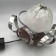 Suspension lustre Mazzega globe en verre de murano opalescent