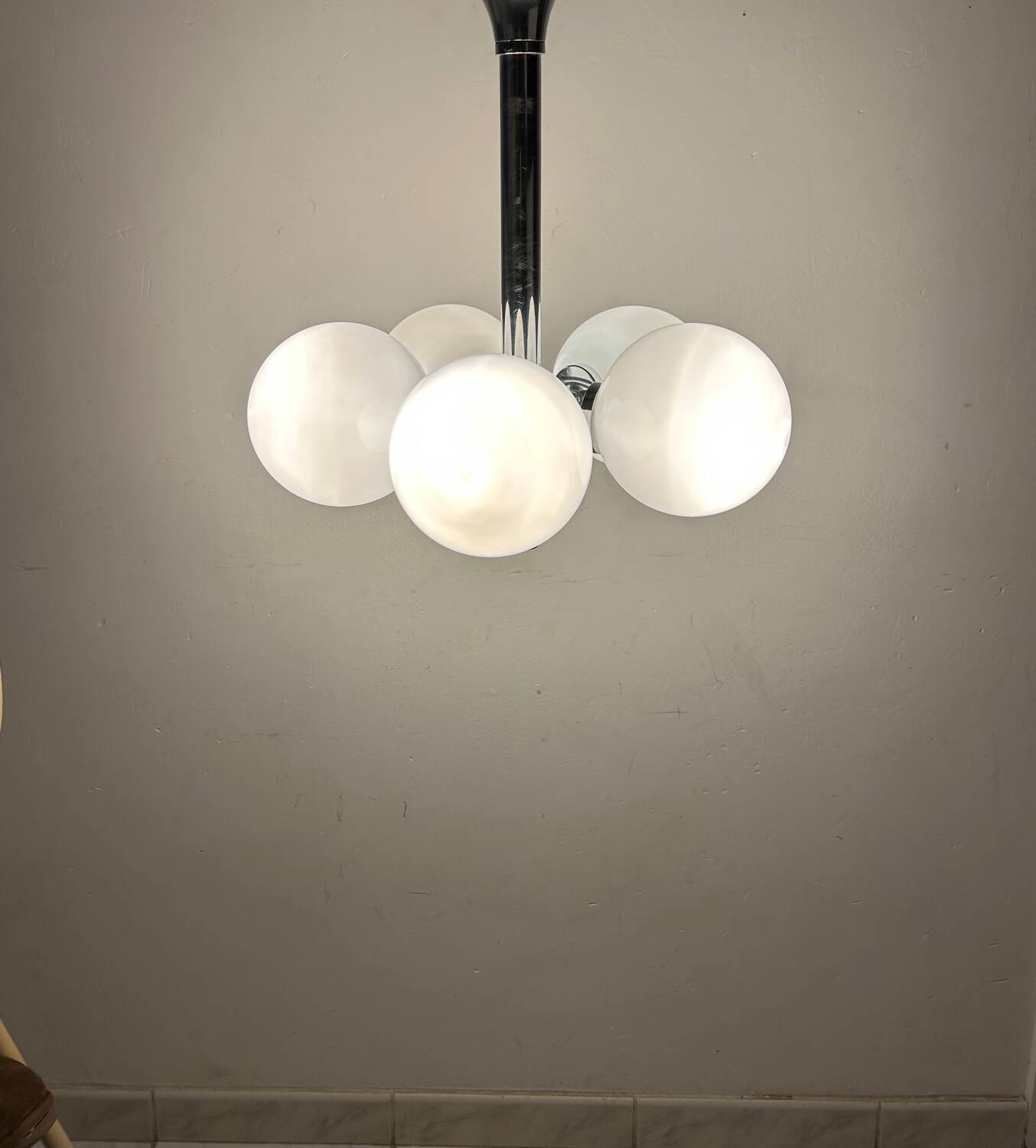 Suspension globe en verre vintage Hustadt Leuchten
